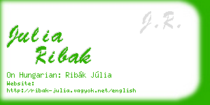 julia ribak business card